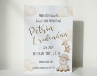 23 DEČIJA POZIVNICA SA BELOM KOVERTOM  ( CENA-30rsd )CENA STAMPE SE DOPLACUJE 1200rsd BEZ OBZIRA NA KOLICINU